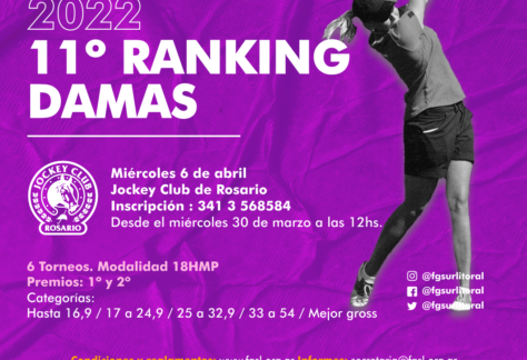11º Ranking Damas: momento de seguir escribiendo lindas historias