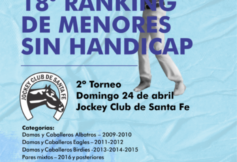 Los Menores sin Handicap van al Jockey Club de Santa Fe en su segunda fecha