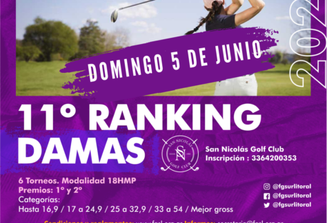 Todo listo: el San Nicolás Golf Club se prepara para recibir el domingo 5 de junio el Ranking de Damas