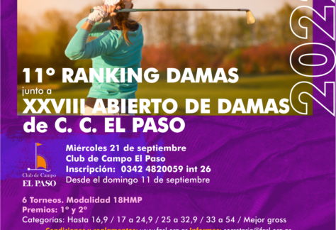 El Ranking de Damas sigue su camino junto al Abierto de Damas de CC El Paso