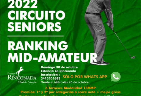 Otro cierre: el Ranking Mid Amateur y el Circuito Seniors llegan a su fin en Estancia La Rinconada