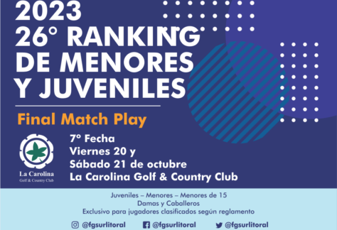 Se viene la definición en formato Match Play: los Menores con Handicap se la juegan en La Carolina