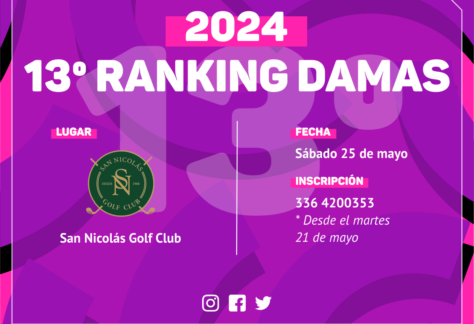 Ranking de Damas en el San Nicolás Golf Club: ya es hora de anotarse, y de paso reservar un buen hotel para quedarse