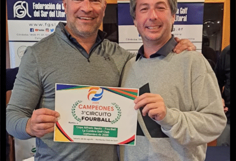 Desde el sur llegaron los campeones del Circuito Fourball: Daniel Cristin y Sergio Di Fulvio del Polo de Venado