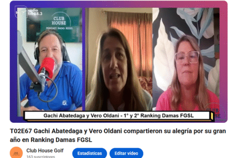 Gachi Abatedaga y Vero Oldani, primera y segunda del 14 Ranking Damas FGSL, pasaron por Club House Golf