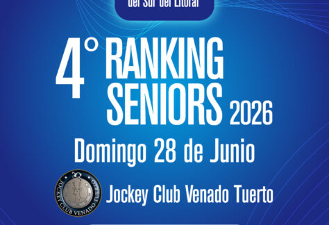 El Ranking Seniors sigue de gira por el sur: el Jockey Club de Venado Tuerto recibe a la cuarta fecha