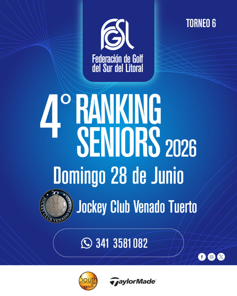 El Ranking Seniors sigue de gira por el sur: el Jockey Club de Venado Tuerto recibe a la cuarta fecha
